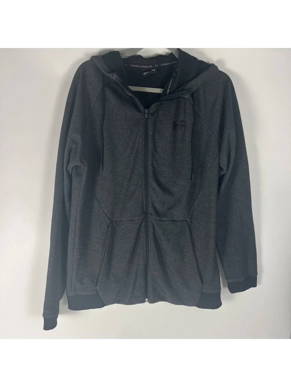 Under Armour Charcoal Zip-Up Sweater-Men's Large